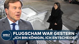 NACHTFLUG NACH LUXEMBURG Ultrakurzsteckenflug von Außenministerin Baerbock löst heftige Debatte aus [upl. by Cecilla]