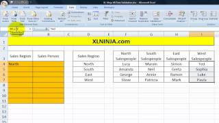 Excel Data Validation using Dependent Lists [upl. by Rim]