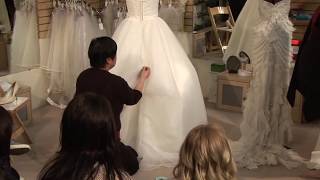 Part 2 of 3  Types of Bustles and How to Bustle a Weddings Dress [upl. by Linette]