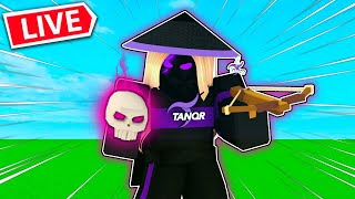 🔴LIVE ROBLOX BEDWARS🔴WIN CUSTOM GAMES FOR FREE KITS🔴 [upl. by Yaras375]