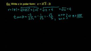 832  Polar Form of Complex Numbers [upl. by Atiekahs878]