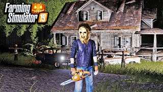 HAUNTED CAMPING TRIP WITH CHAINSAW MASSACRE ROLEPLAY  FARMING SIMULATOR 2019 [upl. by Koah]