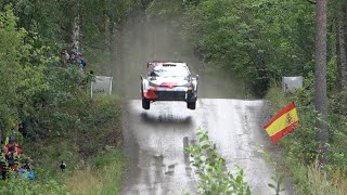 WRC Finland 2023 SS11 Västilä finish jump [upl. by Roe]