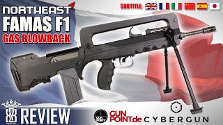 Northeast FAMAS F1 GBB  French Military Assault Rifle Airsoft Review [upl. by Plerre225]