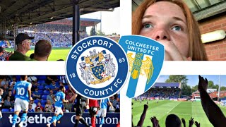 WOOTTONS HEADER SECURES STOCKPORT 3 POINTS Stockport vs Colchester Vlog [upl. by Eronaele]