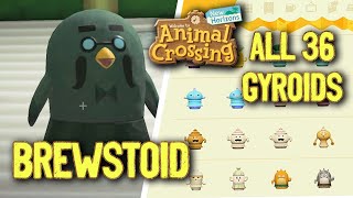 How to Get Brewstoid in Animal Crossing New Horizons  COMPLETE ALL 36 Gyroids And Sound Effects [upl. by Muhammad]