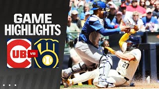 Cubs vs Brewers Game Highlights 53024  MLB Highlights [upl. by Jandel]