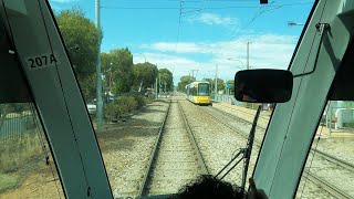 Drivers View Tram Glenelg to Royal Adelaide Hospital [upl. by Manchester]