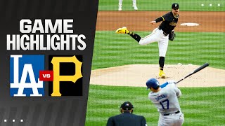 Dodgers vs Pirates Game Highlights 6524  MLB Highlights [upl. by Tnomad496]