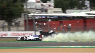 Le Mans 24h 2021 Juan Pablo Montoyas big crash in FP3 [upl. by Anasxor]