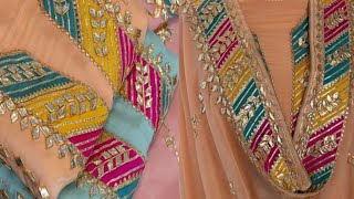 bridal dupatta tutorial how to make gotta putti for dupatta chattaputti gotta putti tutorial [upl. by Yecies]