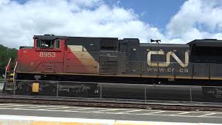 CN8953 WEST Passes Cobourg Via Station [upl. by Swor304]