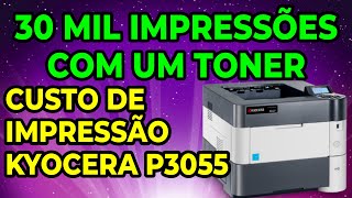 Custo de Impressão e Durabilidade do Toner  Kyocera P3055 [upl. by Aciret]