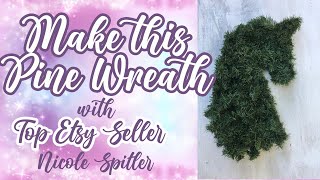 NEW Technique for DIY Pine Horse Head Form for Wreath Making Floral Designer Tutorial for Beginners [upl. by Eilujna]