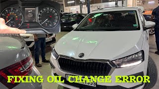 RESOLVING OIL CHANGE ERROR IN SKODA skoda skodaslavia skodakushaq oilchange service [upl. by Melloney583]