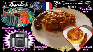 Recette pour NINJA FOODI MAX Merguez et ratatouille épicée [upl. by Menendez]