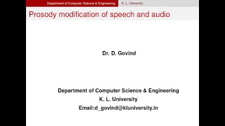 Speech Processing and its ApplicationDay 2 Session 3 [upl. by Ezirtaeb862]