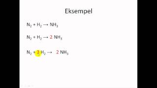 Afstemning af reaktionsskemaer [upl. by Onitnatsnoc632]