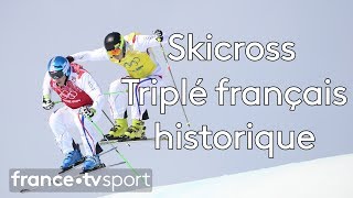 Skicross  le triplé français historique à voir en vidéo  JO Sotchi 2014 [upl. by Pedaiah]