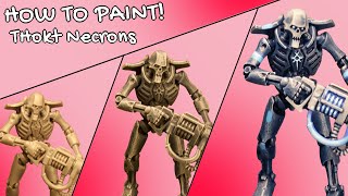 How to Paint THOKT DYNASTY Necron Warriors for Beginners  Necron Step by Step Guide [upl. by Mordy]