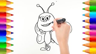 Cómo dibujar a la Mariposa Titi de Bichikids  Dibujos para niños [upl. by Burrton284]