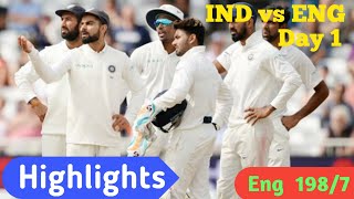 highlights  india vs england 5th test match live cricket match today ind vs eng score  day 1 [upl. by Cloe556]