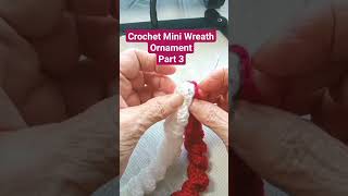 Spiral Crochet Wreath Mini Ornament Part 3 crochet [upl. by Neerhtak342]