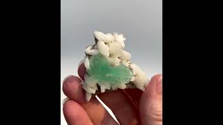 Two Green Apophyllite Bow Tie Clusters with Stilbite [upl. by Divadnahtanoj]