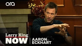 Aaron Eckhart On Working With Heath Ledger In quotThe Dark Knightquot  Larry King Now [upl. by Ettezzil]