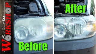 How to Polish your Headlights at Home  Headlight Restoration [upl. by Norraa899]