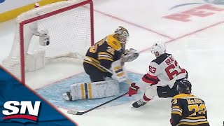 Devils Jesper Bratt Shows Off FILTHY Mitts To Score Gorgeous Goal On Breakaway vs Bruins [upl. by Alekim]