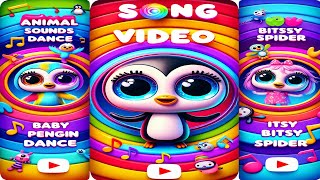 🐾🐧 Wild Fun with Waddle World Animal Sounds Dance Baby Penguin Dance amp Itsy Bitsy Spider 🕷️🎶 Kids [upl. by Heath]