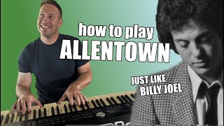 🎹 Learn To Play Piano  How To Play Allentown by Billy Joel  Beginner Piano Lesson  Easy Tutorial [upl. by Sadye460]