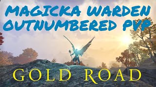 Magicka Warden 1vX PVP  ESO Gold Road [upl. by Ynnig]