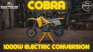 Cobra 50cc  ELECTRIC CONVERSION  1000W hub motor overclocked to 8500W [upl. by Piefer275]