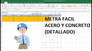 METRADO DE ZAPATAS CIMIENTO Y COLUMNASCONCRETO Y ACERO DETALLADOPLANILLA GRATIS [upl. by Gilman]