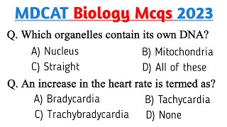 MDCAT biology mcqs 2023  MDCAT mcqs  MDCAT test preparation 2023 [upl. by Aicargatla]