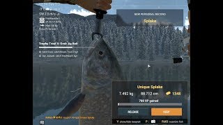 Fishing Planet  How to catch Unique Splake on grub at White Moose Lake Alberta [upl. by Millur]