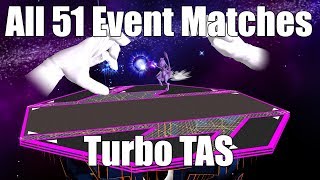 Melee All 51 Event Matches  Turbo TAS [upl. by Hgielyk]