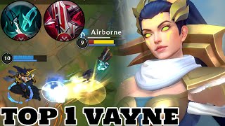 Wild Rift Vayne  Top 1 Vayne Gameplay Rank Grandmaster [upl. by Jacoba286]