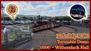 PT 3  TURNTABLE DEMONSTRATION WITH FURNESS NO20  WEST SOMERSET RAILWAY 150 EVENT  18072024 [upl. by Decrem]