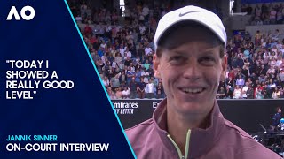 Jannik Sinner OnCourt Interview  Australian Open 2024 Second Round [upl. by Elorak]