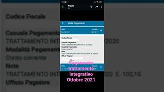 Data Pagamento Trattamento integrativo di Ottobre 2021 su Naspi [upl. by Jegger617]