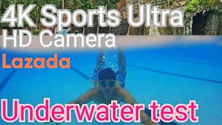 4K SPORTS ULTRA HD DV CAMERA  Underwater Test  Lazada [upl. by Bandler566]