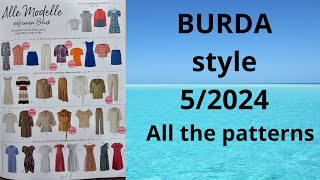 Burda 52024 full review NEW Burda Style All the patterns burdastyle sewingmagazine newburda [upl. by Enellij]