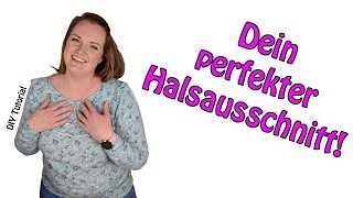 Halsausschnitt verkleinern  Nähen für Anfänger  DIY Tutorial [upl. by Nneb370]