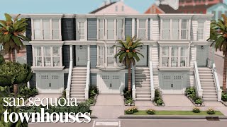 San Sequoia Townhouses For Rent  Download  The Sims 4 CC Speed Build [upl. by Lehcim]