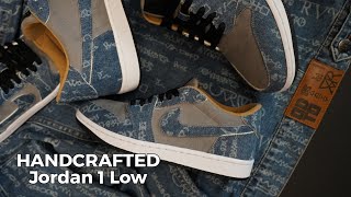 Handmade Jordan 1 Low  Deconstructed ODTO Alch3mist Script DENIM Jacket [upl. by Eneirda]