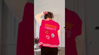 Mein Versuch eine Dunkin Donut Jacke zu designen und zu besticken [upl. by Beichner]