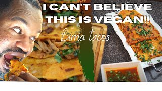 the best tasting BIRRIA TACO you will ever have Jackfruit vegan cheese [upl. by Ainaznat856]